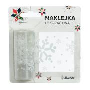 Наклейка новогодняя для окон "Снежинка", 7,6 см х 2 м, Jumi
