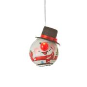 Украшение декоративное Шар LED Снеговик 6,5 см, House of Seasons в асс., красный