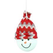 Декоративная фигурка "Снеговик", диам.7,5 см., "Luca Lighting", красная