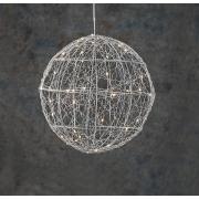Шар декоративный серебряный, 25 см, 30 led "Luca Lighting"