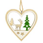 Декоративная подвеска 10 см, Сердце, деревянная, House of Seasons