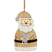 Декоративная подвеска 11 см, Санта, деревянная, House of Seasons
