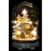 Украшение декоративное настольное, 9 см, "Зимняя сцена, домик", "Luca Lighting"