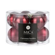 Елочные стеклянные шары Mica Decorations компл. 10 шт, Ø 6 см, вишневые