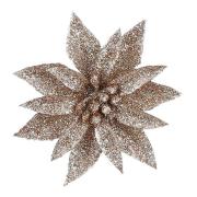Цветок декоративный на клипсе Mica Decorations 10 см, 3 шт, шампань