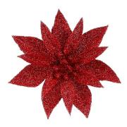 Цветок декоративный на клипсе Mica Decorations 10 см, 3 шт, красная