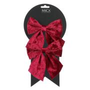 Бант декоративный красный велюр Mica Decorations 13 см, 2 шт