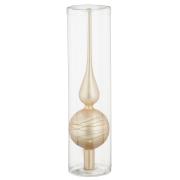 Елочная стеклянная верхушка Mica Decorations 31 см, золотистая, матовая