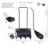 Лопата-снегоочиститель Prosperplast Snow Mover с ротором, 59*118 см, ковш пластик, ручка металл
