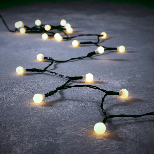 Гирлянда "Змейка-шарики", "Luca Lighting", 3,9 м, 48 LED теплый белый