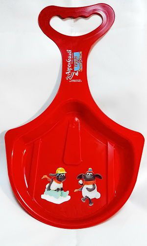 Санки Alpen Rutscher красные с рисунком УЦЕНКА