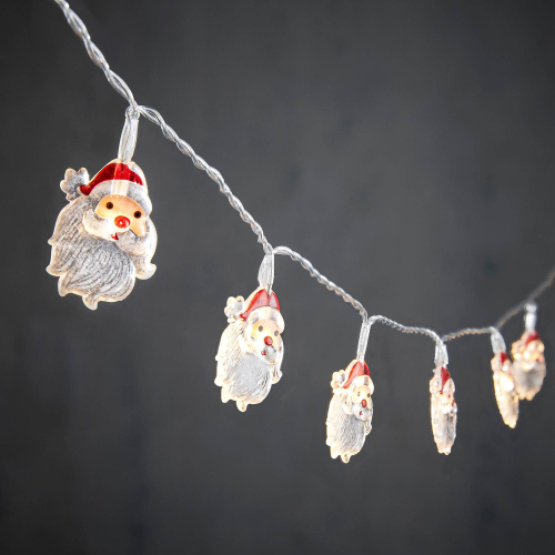 Гирлянда-струна "Санта", "Luca Lighting", 1,2 м, 10 LED теплый белый