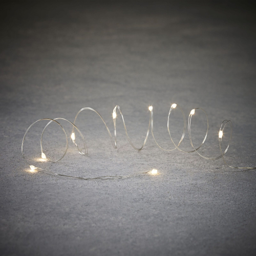 Гирлянда-струна «Luca Lighting» 1 м, 10led, классический белый, лит. батарейки 2хCR2032