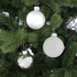 Елочные стеклянные шары Mica Decorations компл. 42 шт, Ø 7/6/5 см, белые