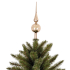 Елочная стеклянная верхушка Mica Decorations 31 см, золотистая, зеркальная