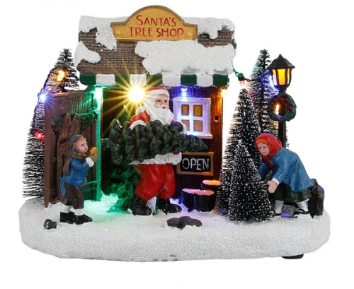 Украшение декоративное "Елочная ярмарка" 21*14*15 см, Luville Collectables, Санта TREE SHOP
