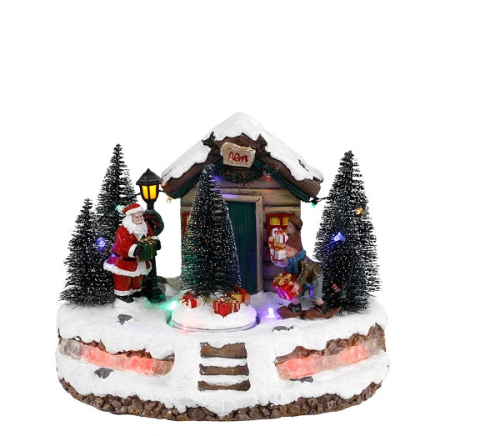 Украшение декоративное "Городок Санты" 22*18,5*17 см, Luville Collectables, елка