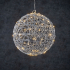 Шар декоративный серебряный, 33 см, 80 led "Luca Lighting"