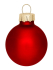 Набір кульок, 18 шт, 3 см, глянець, пластик, колір червоний